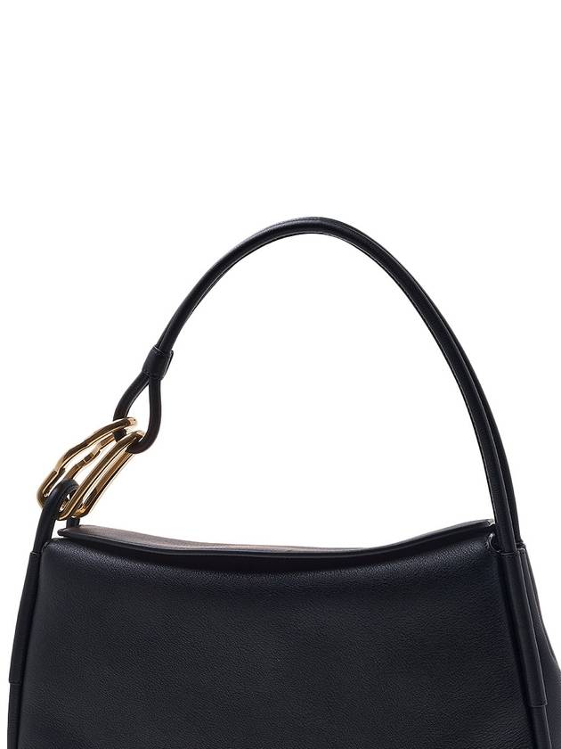 Silky Calf Link Leather Shoulder Bag Black - MULBERRY - BALAAN 8