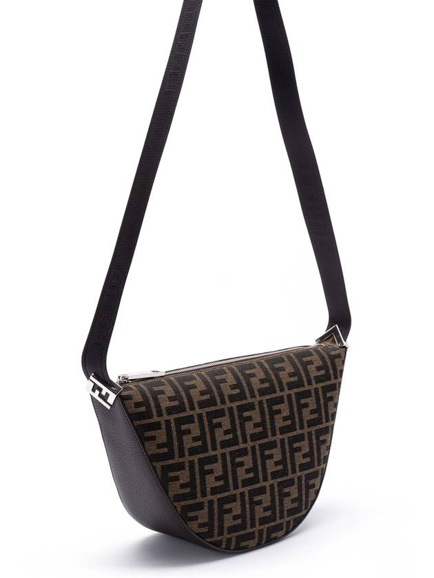 Melon FF Jacquard Small Shoulder Bag Brown - FENDI - BALAAN 4