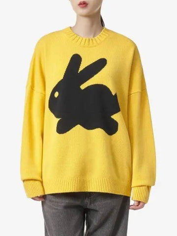 J W ANDERSON Bunny Jumper Knit Yellow KW1008YN0264200 - JW ANDERSON - BALAAN 1