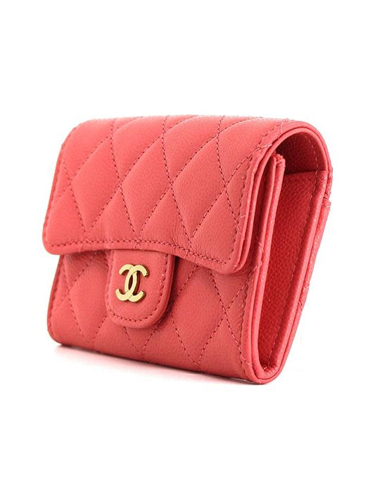 CH Classic Caviar Flap Zipper Card Wallet Pink Gold CH41WT011 - CHANEL - BALAAN 2