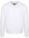 Center Back Stripe Crewneck Sweatshirt White - THOM BROWNE - BALAAN 3