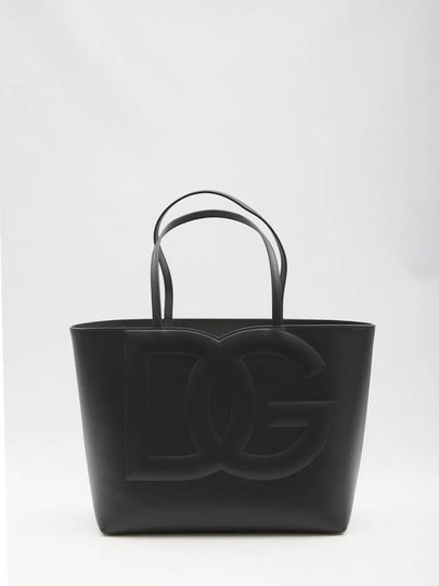 DG Logo Leather Tote Bag Black - DOLCE&GABBANA - BALAAN 2