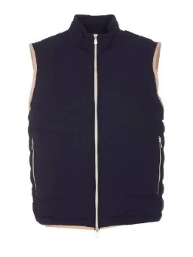 Men's Quilted Feather Down Vest Navy - BRUNELLO CUCINELLI - BALAAN 2