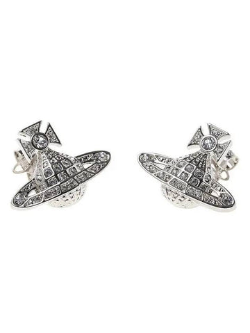 Mini Bath Relief Earrings Silver - VIVIENNE WESTWOOD - BALAAN.