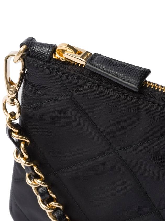 Triangle Logo Chain Pouch Black - PRADA - BALAAN 6