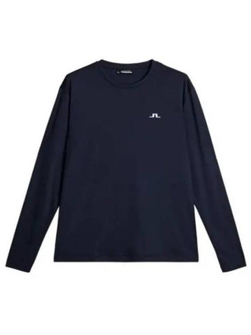 Ade Logo Long Sleeve T-Shirt Navy - J.LINDEBERG - BALAAN 1