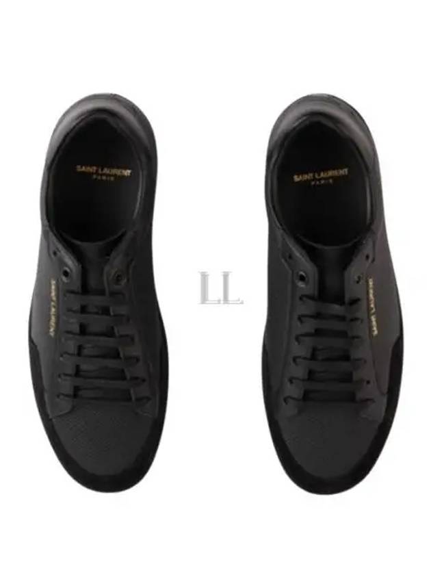 Court Classic Perforated Leather Low Top Sneakers Black - SAINT LAURENT - BALAAN 2