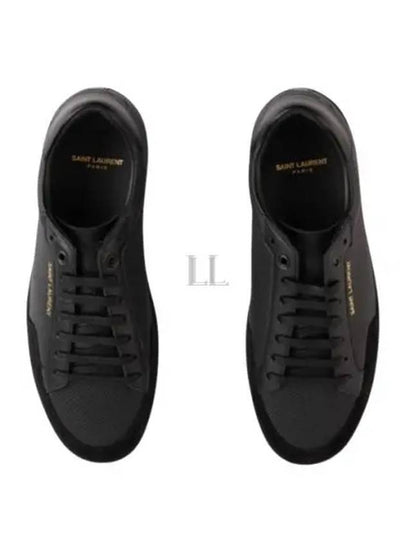 Court Classic Perforated Leather Low Top Sneakers Black - SAINT LAURENT - BALAAN 2