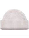 Logo Patch Merano Wool Beanie Off White - AMI - BALAAN 6