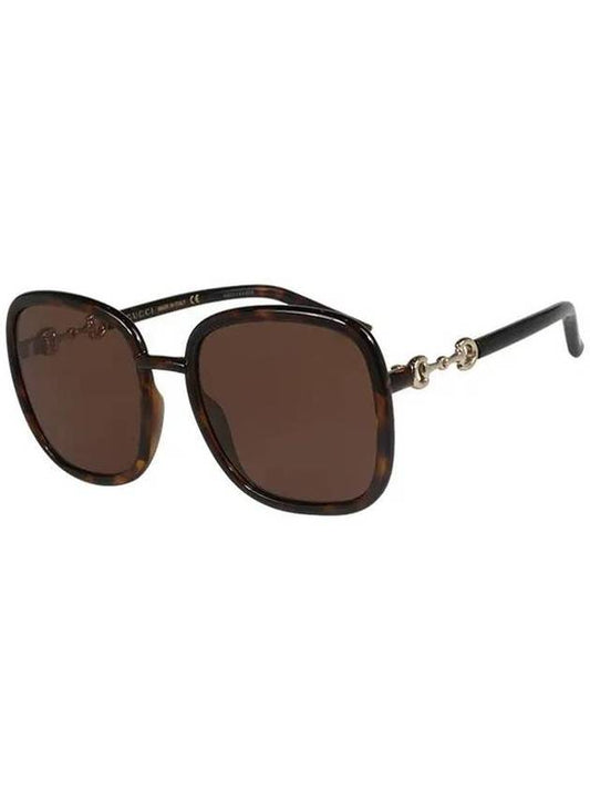 Eyewear Square Acetate Sunglasses Brown - GUCCI - BALAAN.