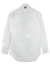 Men's Logo Patch Classic Cotton Long-Sleeve Shirt White - THOM BROWNE - BALAAN 4