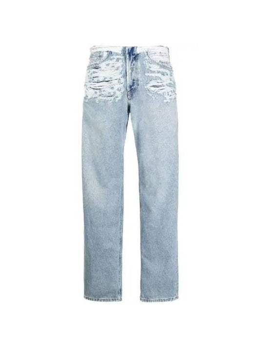 The Arc Distressed Straight Jeans Blue - DIESEL - BALAAN 2