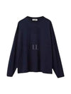 Logo Embroidered Cotton Long Sleeve T-shirt Black - MIU MIU - BALAAN 2