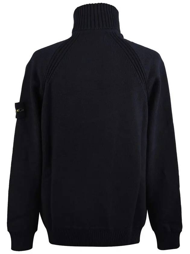 Waffen Patch Cotton Knit Turtleneck Navy - STONE ISLAND - BALAAN 4