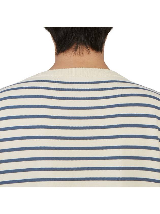 Boatman Organic Cotton Short Sleeve Knit Top Striped Royal Blue Ivory - ANDERSEN-ANDERSEN - BALAAN 8