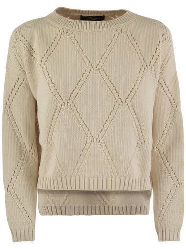 ABBOZZI - Oversize cotton lozenge sweater - WEEKEND MAX MARA - BALAAN 1