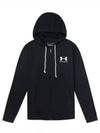 UA Rival Terry Full Zip Hooded Jacket Black - UNDER ARMOUR - BALAAN 2