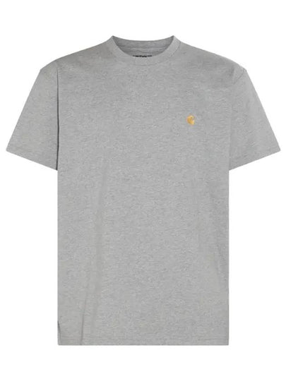 Chase Embroidery Logo Short Sleeve T-Shirt Grey Heather - CARHARTT WIP - BALAAN 2