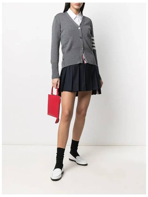 RMB Wool Mini Pleated Skirt Navy - THOM BROWNE - BALAAN 4