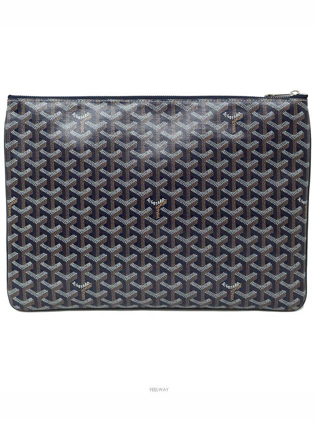 Actually brand new Used 3 times Senna MGM Navy Special Unisex Clutch Bag Full Set - GOYARD - BALAAN 4