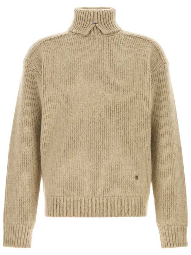 Roll Neck Wool Cashmere Knit Top Linden - BURBERRY - BALAAN 2