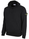 Men's Waffen Patch OLD Treatment Cotton Hoodie Black - STONE ISLAND - BALAAN 3