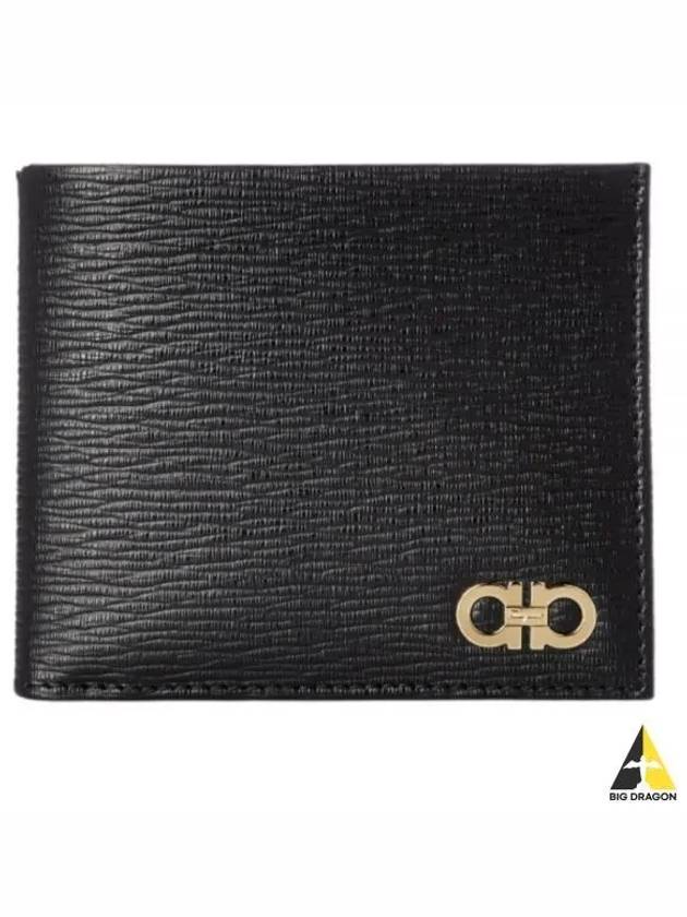 Gancini Half Wallet Black - SALVATORE FERRAGAMO - BALAAN 2