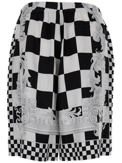 Barocco Check Print Shorts 10024761A10864 - VERSACE - BALAAN 2