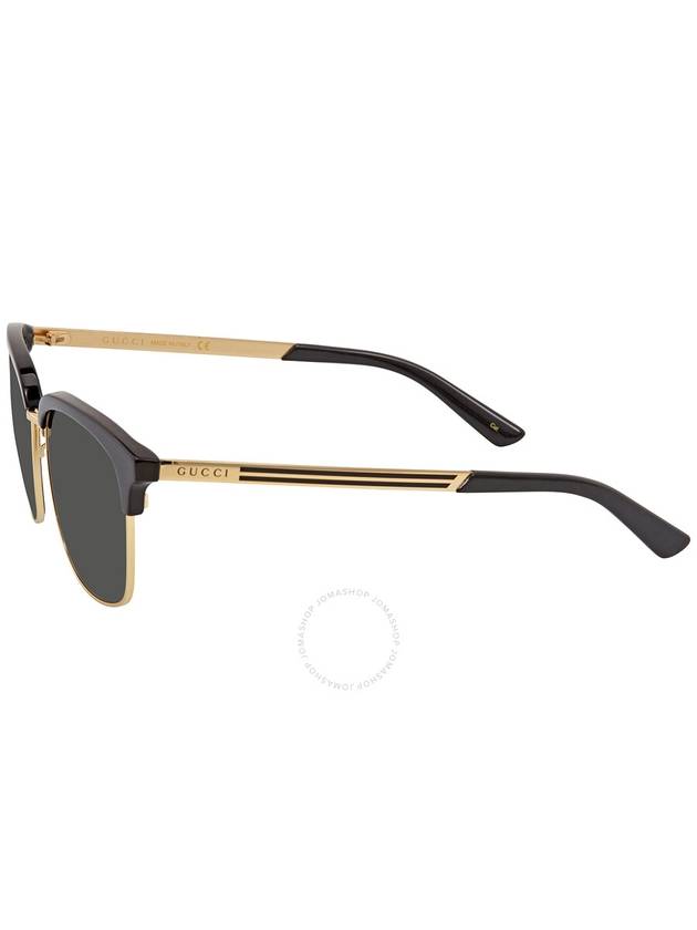 Eyewear Gold Rim Acetate Sunglasses  Gold Black - GUCCI - BALAAN 4