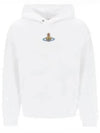 Embroidered ORB Logo Cotton Hoodie White - VIVIENNE WESTWOOD - BALAAN 2