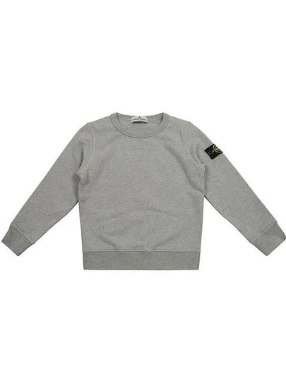 Kids Wappen Patch Organic Cotton Fleece Sweatshirt Grey - STONE ISLAND - BALAAN 2