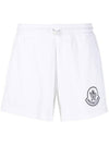 Women's Logo Cotton Shorts White - MONCLER - BALAAN 1