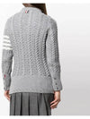 4 Bar Wool Knit Top Light Grey - THOM BROWNE - BALAAN 4