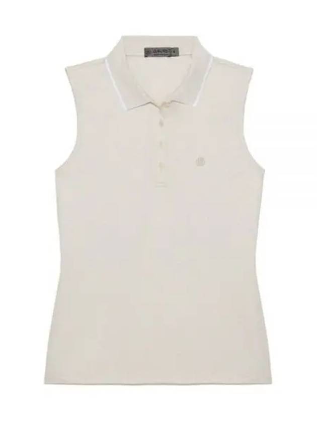 Polkadot Sleeveless Polo Shirt Beige - G/FORE - BALAAN 2