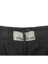 Stretch Cotton Tela Paracadute Cargo Straight Pants Black - STONE ISLAND - BALAAN 7