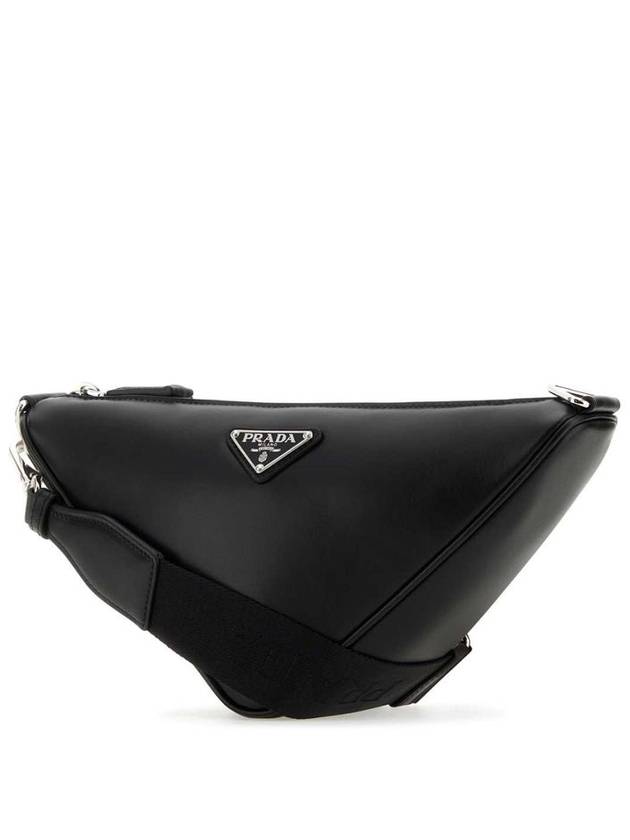 Triangle Logo Cross Bag Black - PRADA - BALAAN 3