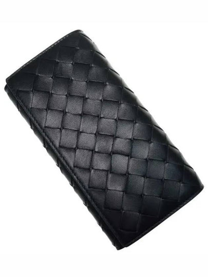 Intrecciato Flap Long Wallet Black - BOTTEGA VENETA - BALAAN 2