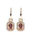 Una Octagon Drop Earrings Rose Gold Pink - SWAROVSKI - BALAAN 2