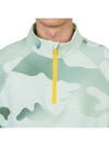 Men's Camo Half Zip Up Golf Long Sleeve T-Shirt Green - G/FORE - BALAAN 7