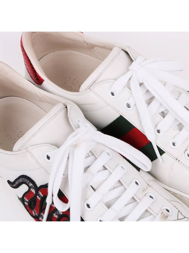 White Snake Logo Sneakers 456230 - GUCCI - BALAAN 4