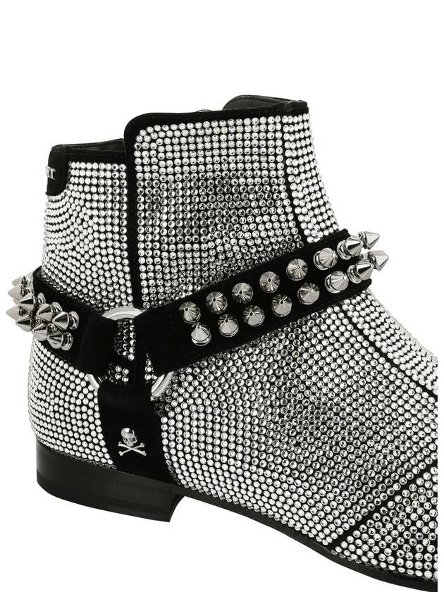 Philipp Plein Studded Low Flat Ankle Boots, Brand Size 43 ( US Size 10 ) - PHILIPP PLEIN - BALAAN 3