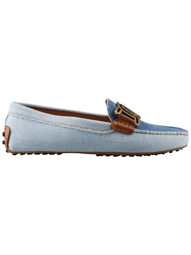 Kate Gommino Denim Leather Driving Shoes Light Blue - TOD'S - BALAAN.