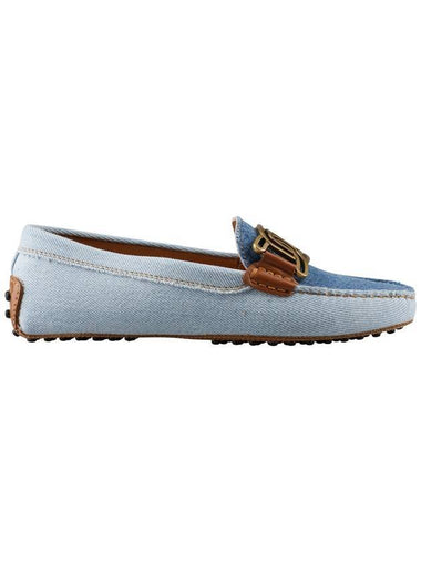 Kate Gommino Denim Leather Driving Shoes Light Blue - TOD'S - BALAAN 1