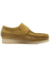 Originals Wallabee Weaver Suede Loafer Olive - CLARKS - BALAAN 1