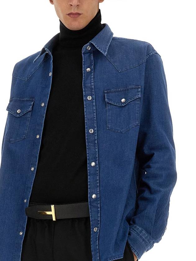 Tom Ford Denim Shirt - TOM FORD - BALAAN 4