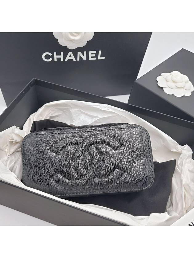 Classic Vanity Rectangular Caviar Black Mini Bag Cosmetic AP1341 - CHANEL - BALAAN 4