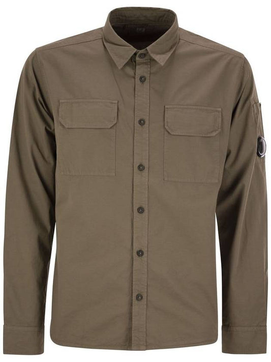 Organic Gabardine Buttoned Lens Shirt - CP COMPANY - BALAAN 1