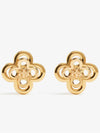 Double T Plaque Earrings Gold - TORY BURCH - BALAAN 2