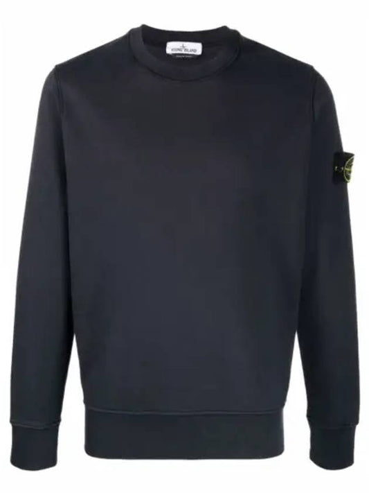 Wappen Patch Crew Neck Sweatshirt Navy - STONE ISLAND - BALAAN