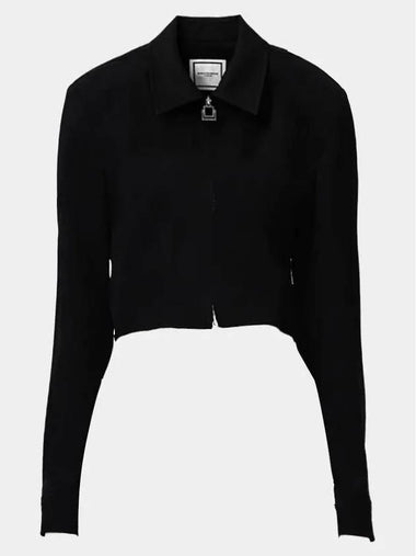 Women s Wool Crop Shirt Black M241SH16843B - WOOYOUNGMI - BALAAN 1